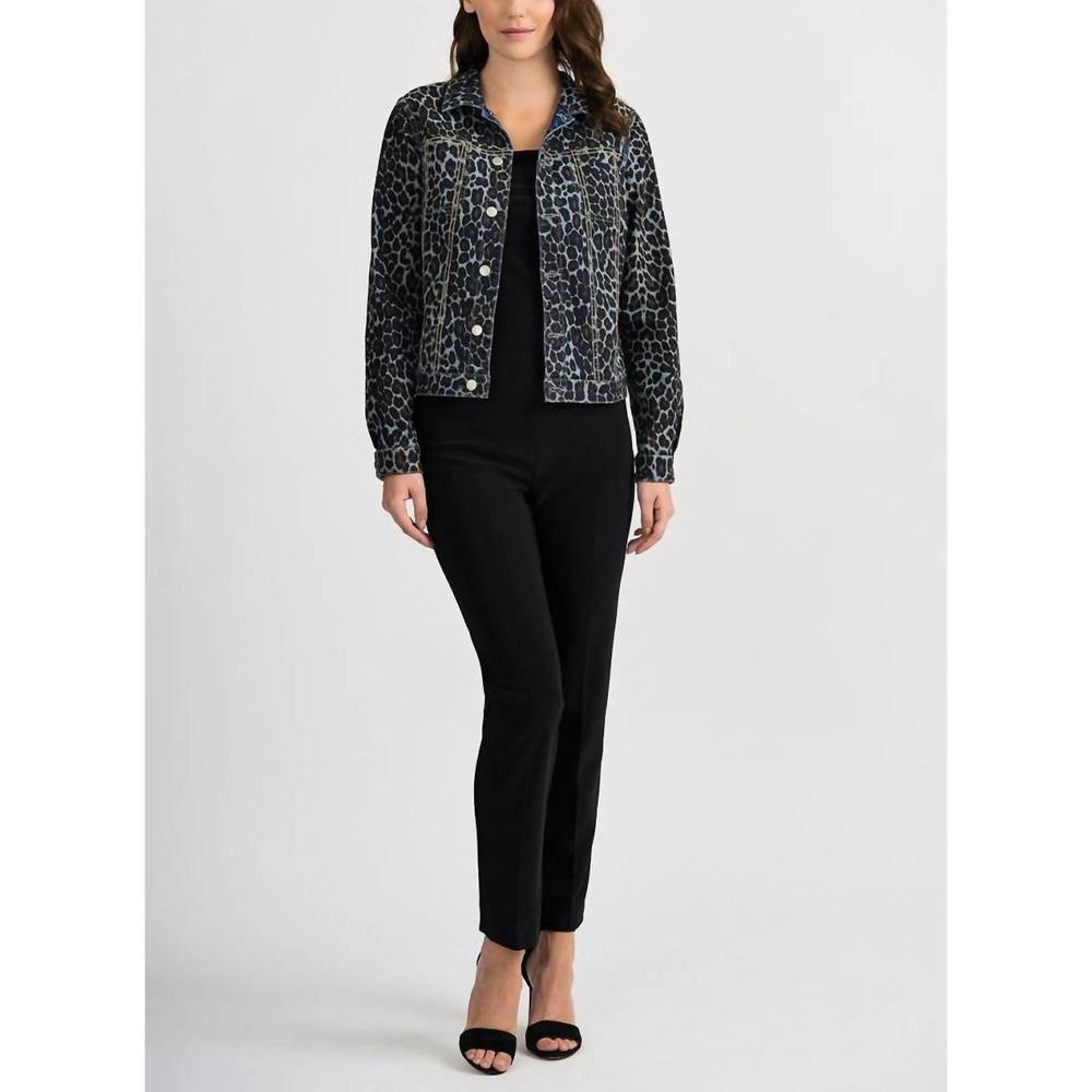 NEW JOSEPH RIBKOFF reversible jacket in denim blue/multi - Picture 3 of 4
